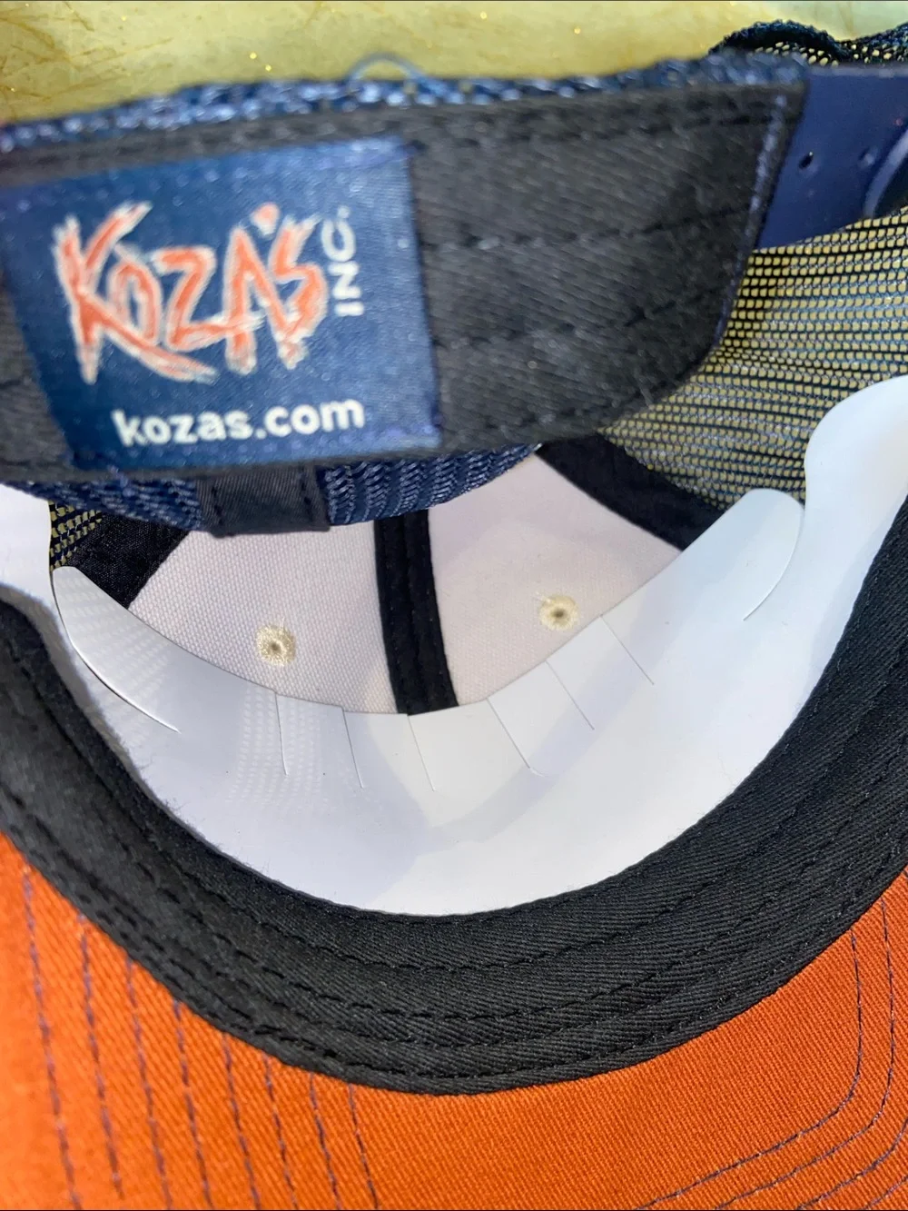 Houston Livestock show and Rodeo Trucker Hat with Rust Brim SnapBack